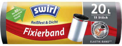 Swirl Müllbeutel Swirl® Fixierband-Müllbeutel 20 L Reißfest & Dicht