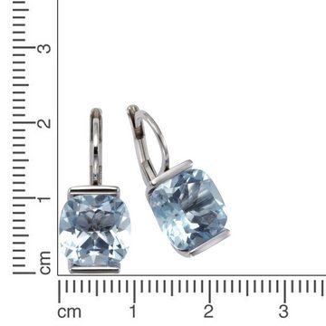 Zeeme Paar Ohrhänger 925 Silber mit Blautopas (beh)