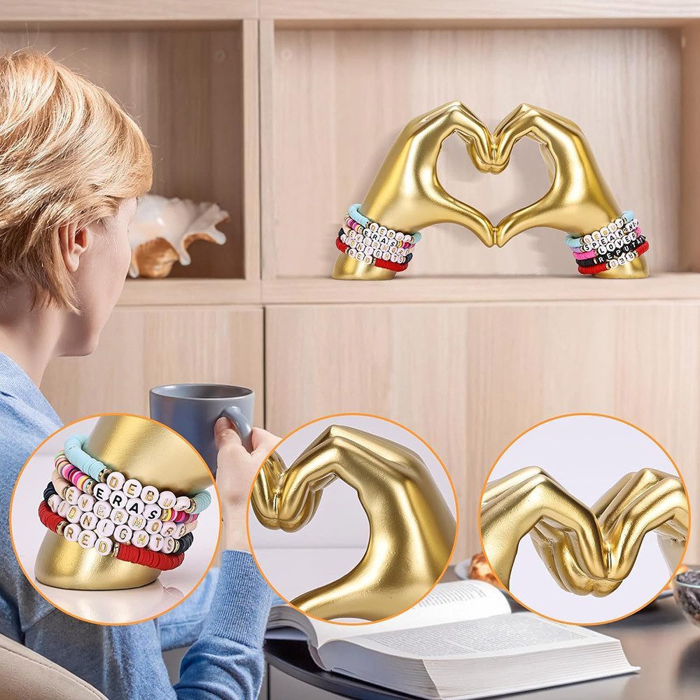 AURIVION Dekofigur Gold Dekofigur Liebe Statue Modern für Wohnzimmer & Büro Dekoration (Set, 1 St., 1 Goldene Dekofigur (Statue), Goldene Dekofigur, moderne Liebesstatue, elegant, dekorativ