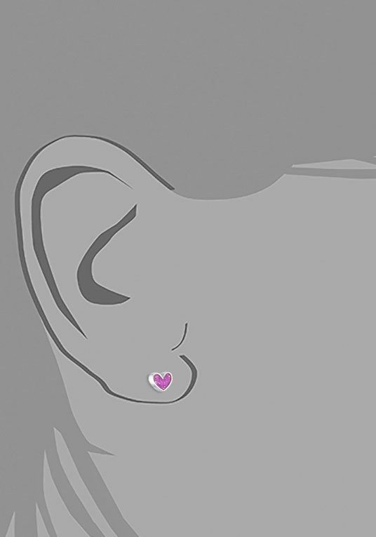 Prinzessin Lillifee Paar Ohrstecker Purple Heart