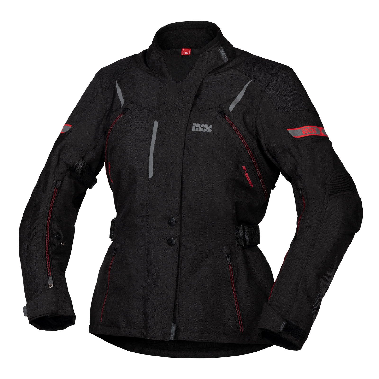 IXS Motorradjacke iXS Liz-ST Textiljacke Damen schwarz / rot XS