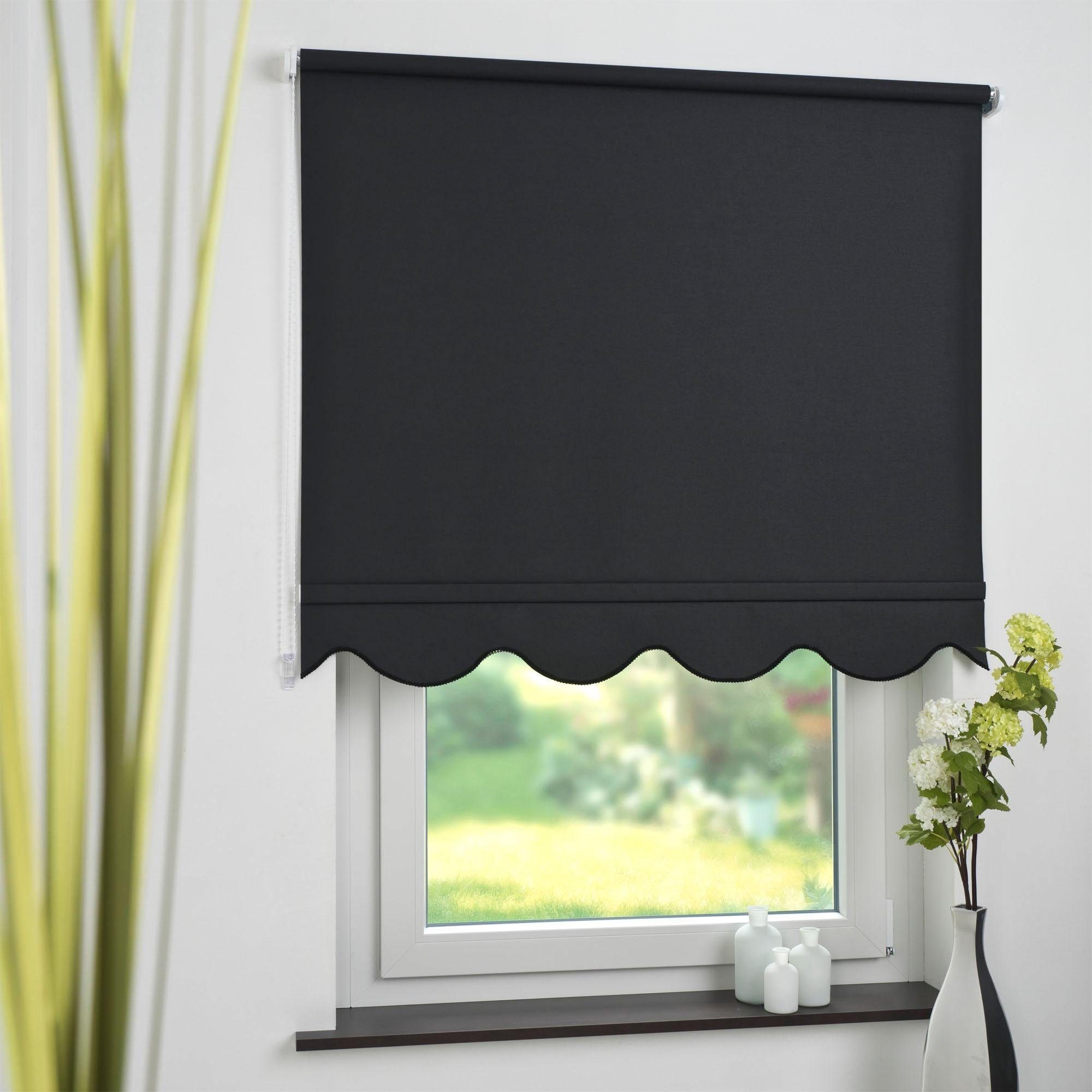 Seitenzugrollo, Liedeco, Lichtschutz, mit Bohren, verschraubt, günstig online kaufen