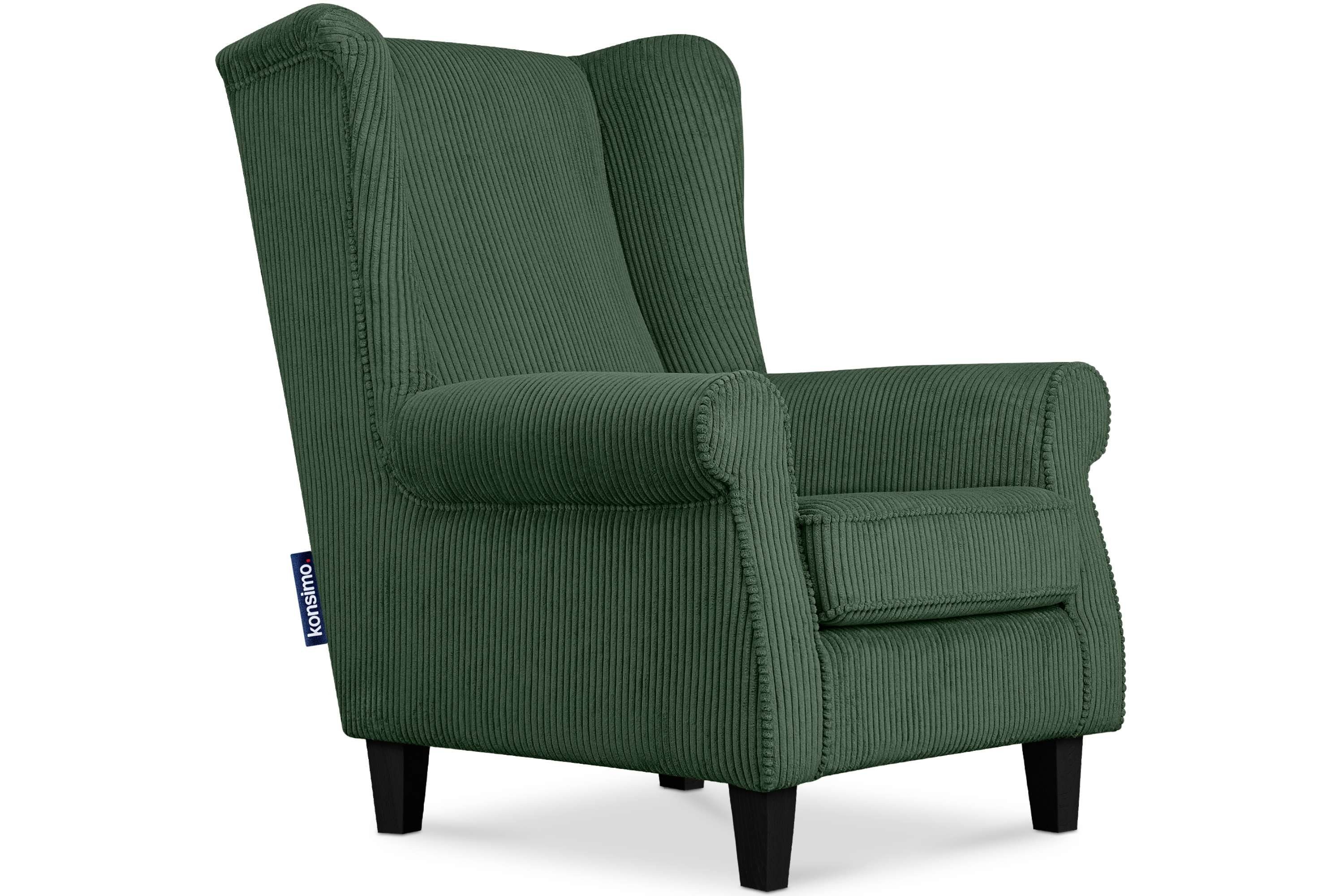 KONSIMO® Ohrensessel MILES Gepolsterter Sessel, mit günstig online kaufen