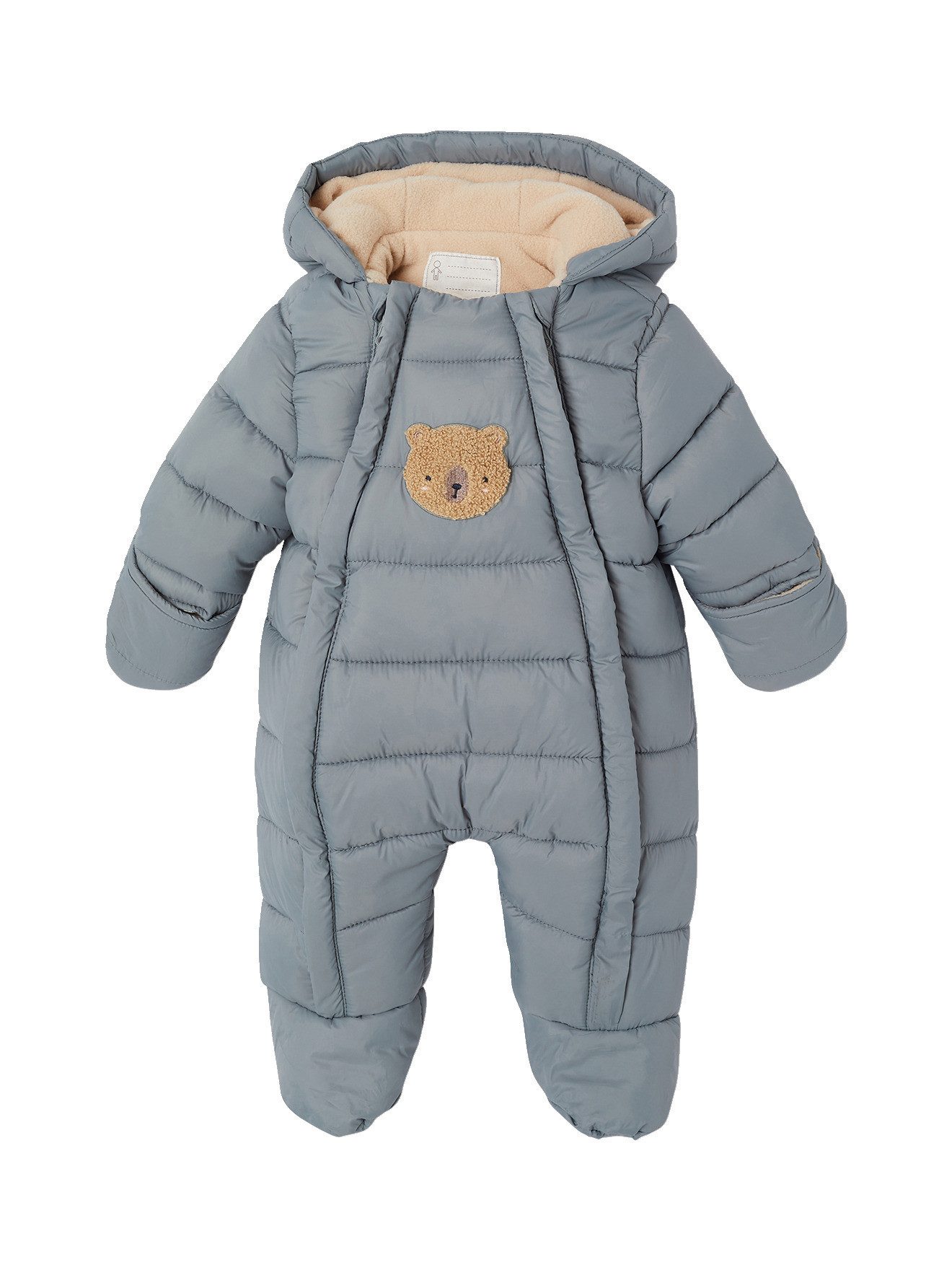 vertbaudet Overall Baby Winter-Overall mit Bär-Applikation