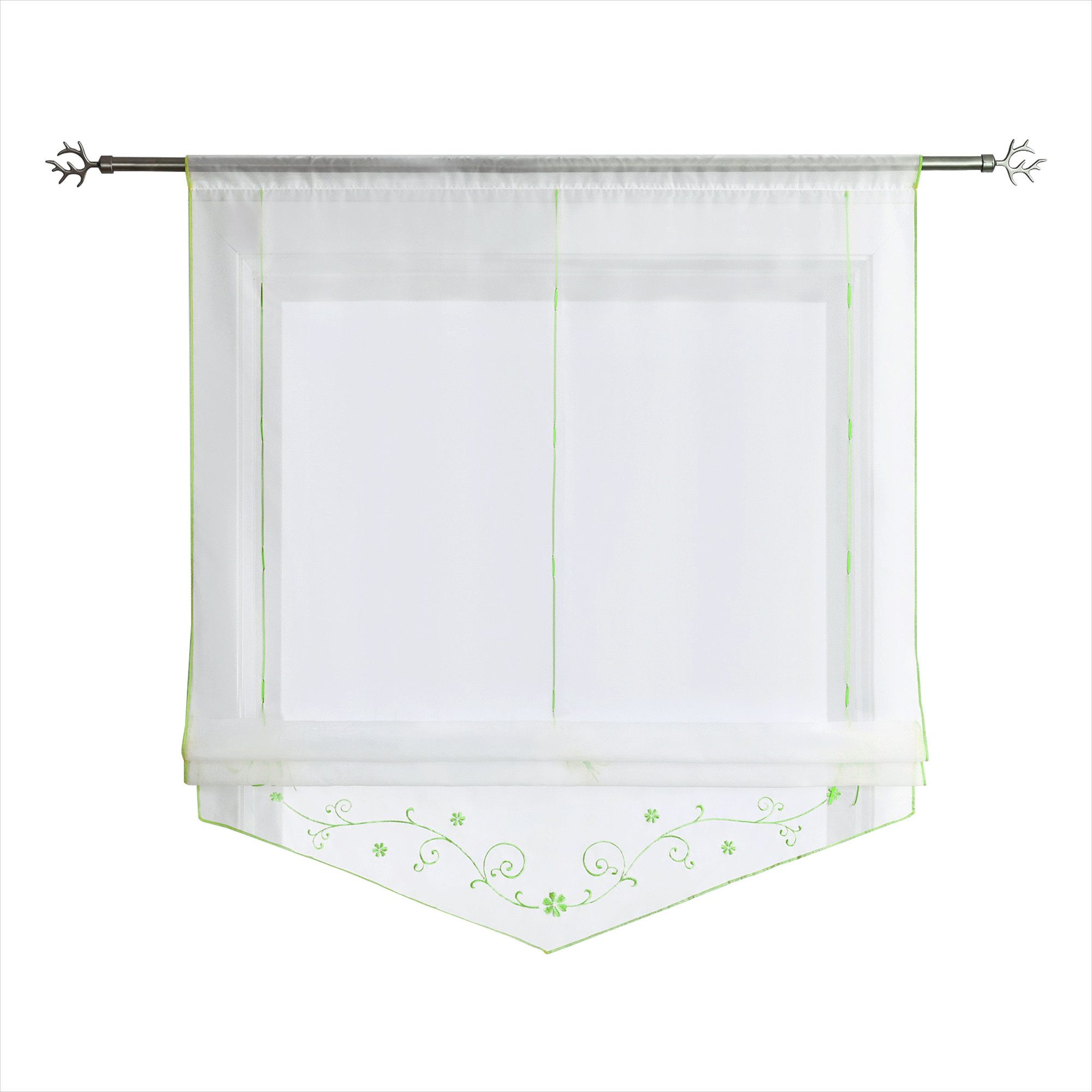 Joyswahl Raffrollo, mit Stangendurchzug, mit Schicker dreieckiger Saum, Voi günstig online kaufen