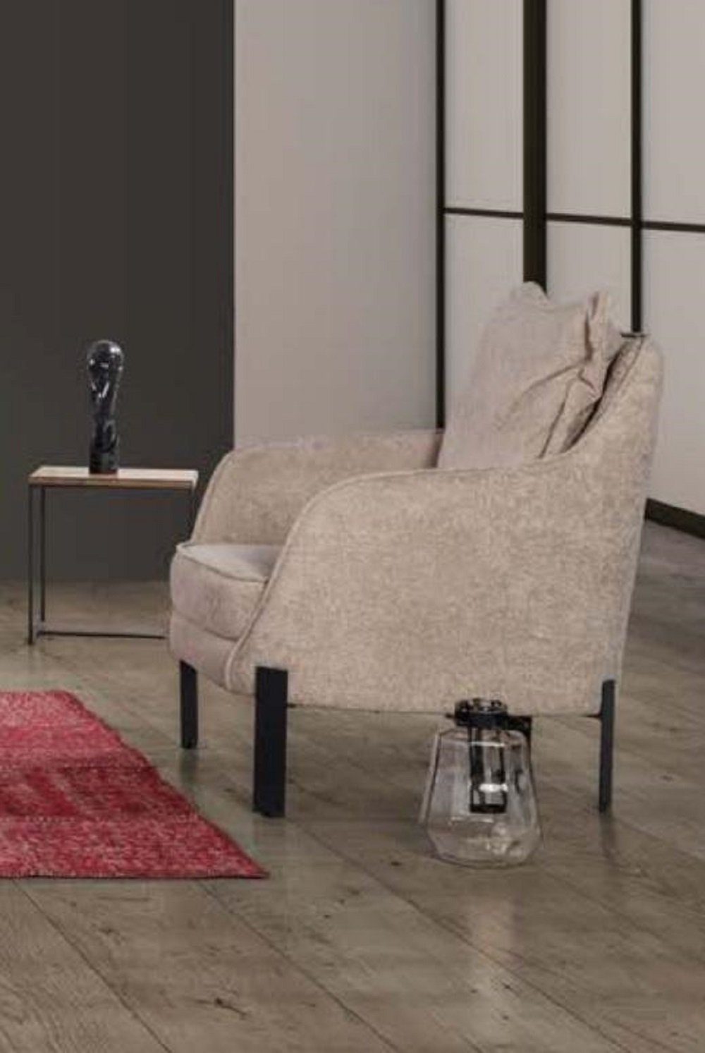 Dreisitzer Sessel Teile, in Sofa Sofas JVmoebel Made Sitz, 3 Europe 3+3+1 Sofagarnitur