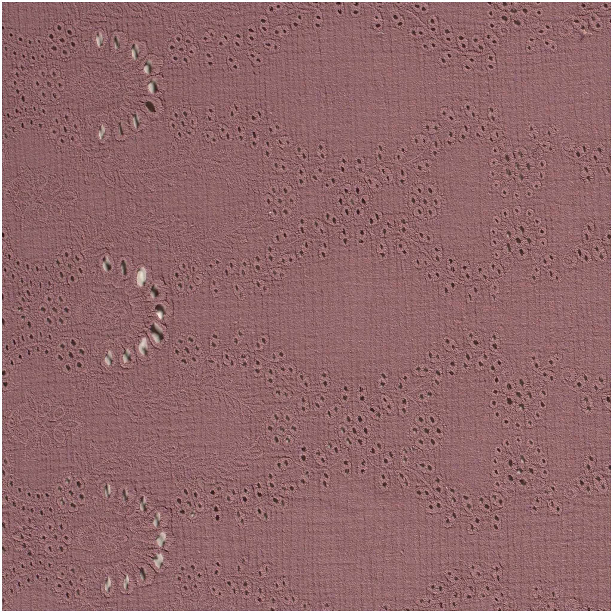 maDDma Stoff Musselin-Stoff florale Muster ab 50x130cm uni Mulltuch, 243 - mauve