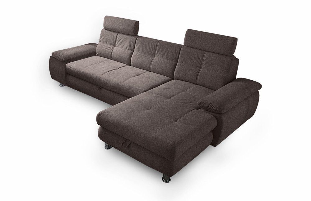 ED EXCITING DESIGN Ecksofa Alba, mit Schlaffunktion und Bettkasten, Armlehn günstig online kaufen