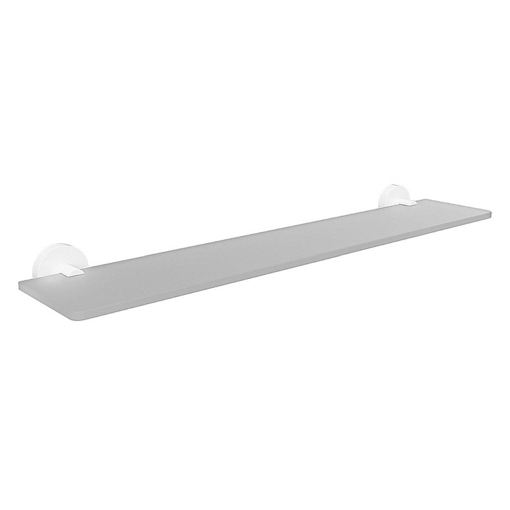 BRILLANTBAD® Duschablage WHITE Glasablage Messing Weiß für Bad & Küche >> Bohren