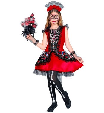 Widmann S.r.l. Hexen-Kostüm Dia de los Muertos Kinderkostüm - Skelett Kleid mi