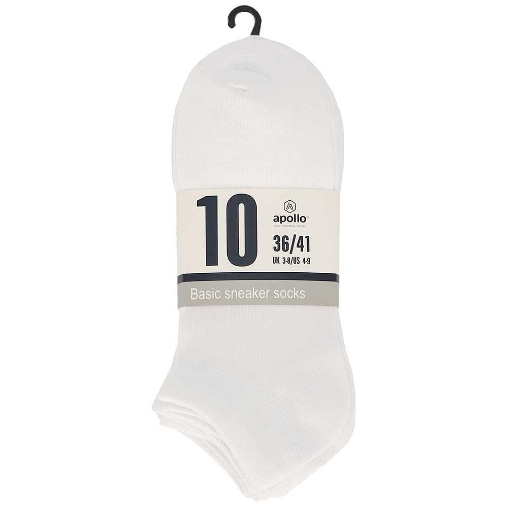 Apollo Sneakersocken 10 Paar Sneaker Socks für Sie & Ihn, Basic Sneakersocken für jeden Tag (10 Paar)
