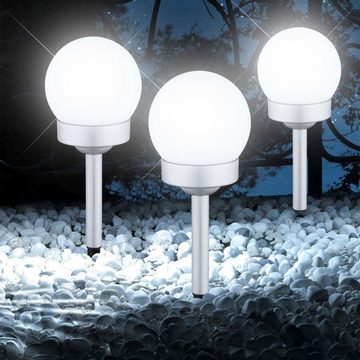 bmf-versand LED Solarleuchte Solarleuchte Garten Kugel Wegeleuchte Solarlampe Außen Außenleuchte, Gartenbeleuchtung, Solarkugeln, LED fest integriert, Warmweiß, Außenlampe, Wegeleuchten Solar, Kugelleuchte, Dekoleuchte