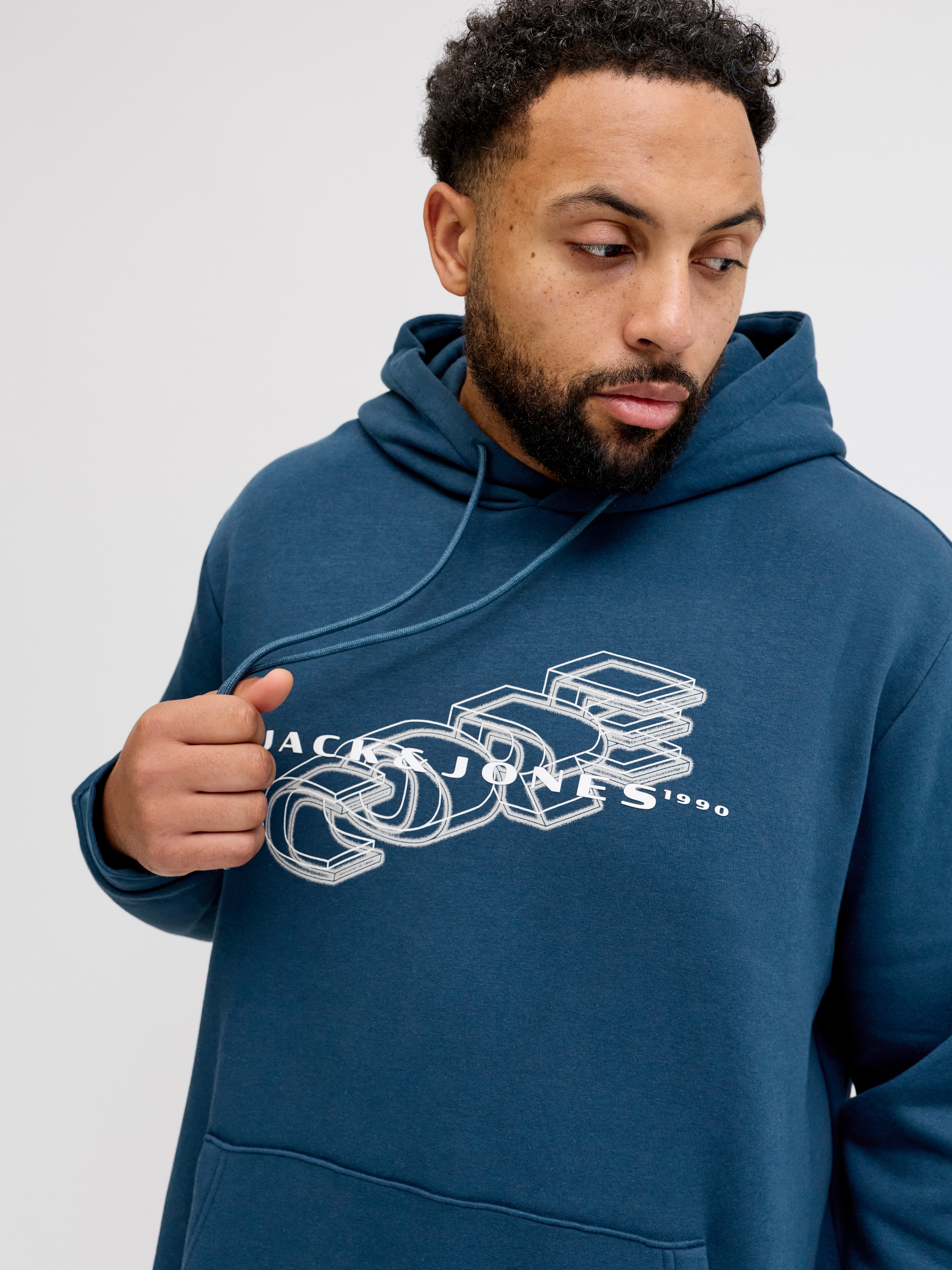 Jack & Jones PlusSize Kapuzensweatshirt JCOFUSION BRANDING SWEAT HOOD PLS günstig online kaufen