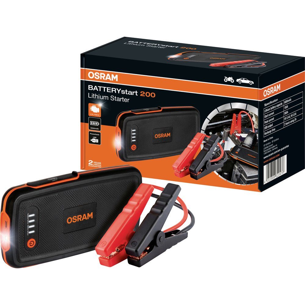 Osram Osram Automotive Schnellstartsystem BATTERYstart 200 OBSL200 Starthilf Energiestation