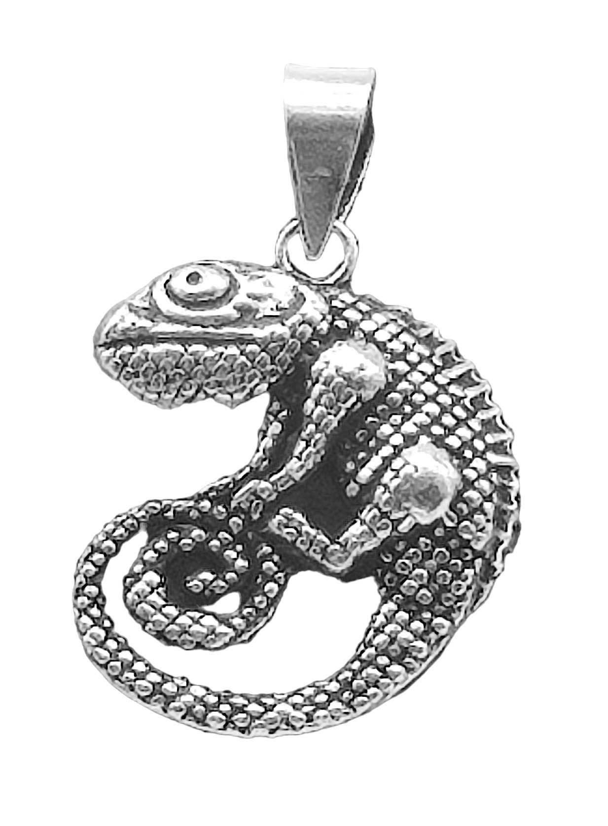 Kiss of Leather Kettenanhänger ANHÄNGER 471 CHAMÄLEON - SILBER