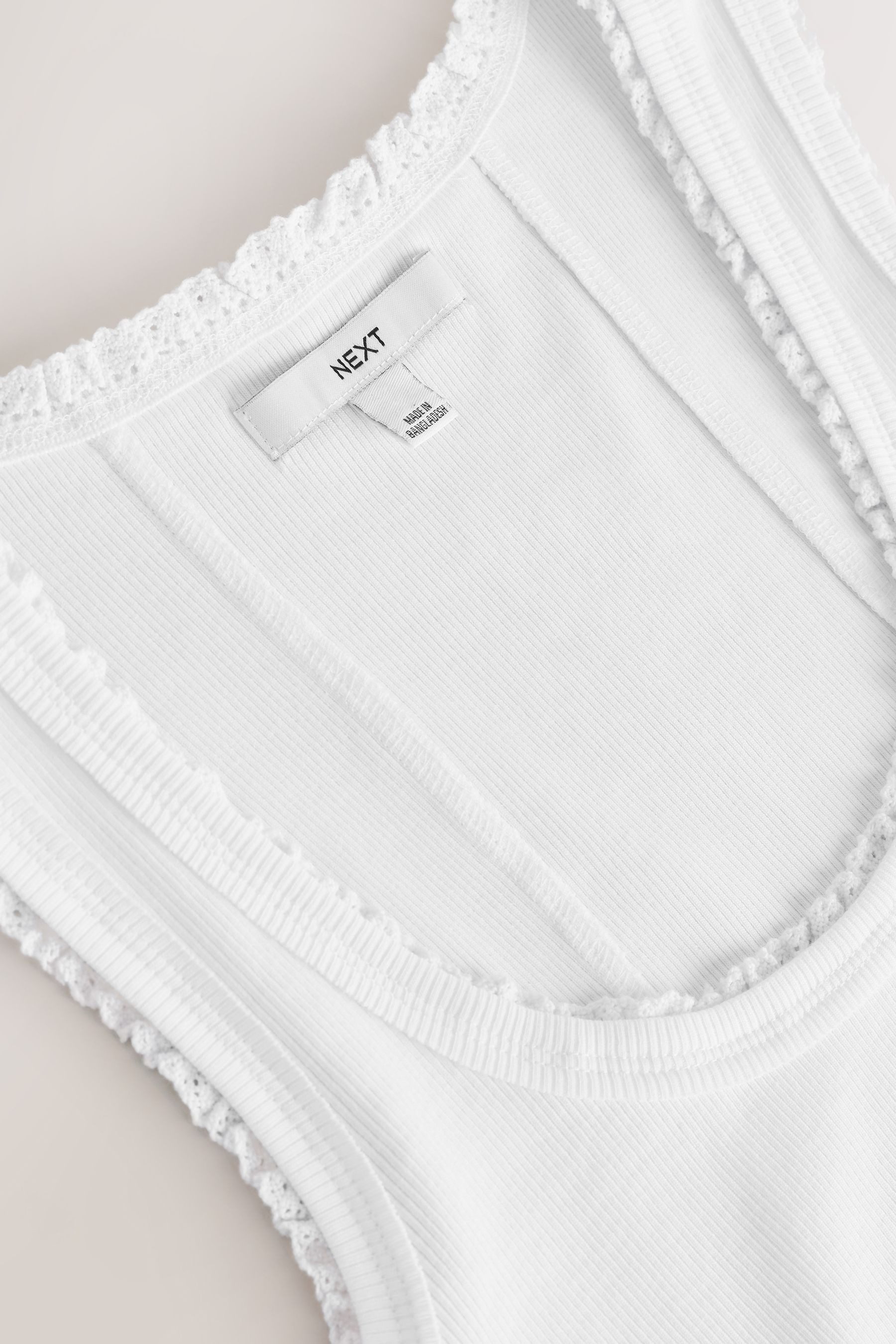 Next Trägertop Geripptes Premium Tanktop mit U-Ausschnitt (1-tlg)