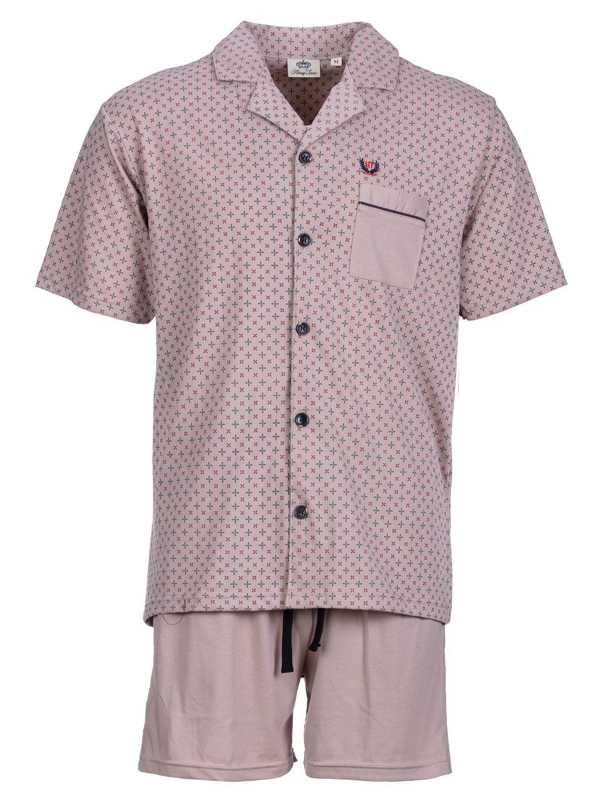 Henry Terre Shorty Pyjama Set Kurz - Karl Uni Shorts Brusttasche