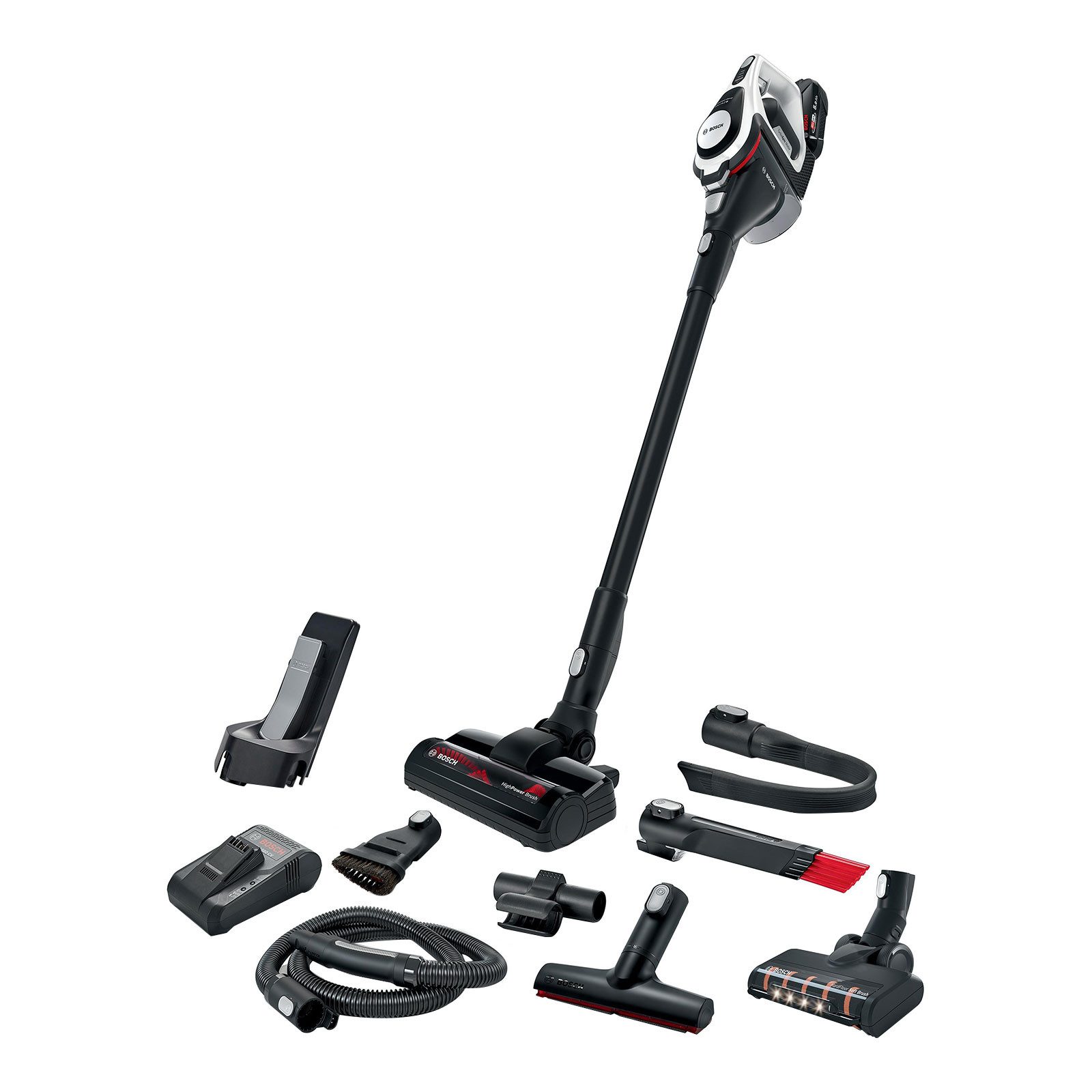 BOSCH Akku-Hand-und Stielstaubsauger BSS825ALL, TurboSpin Motor, 18 V Akku, Auto-Stufe, RotationClean Filterreinigung