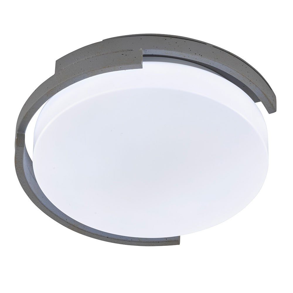 FISCHER & HONSEL LED Deckenleuchte, LED-Leuchtmittel fest verbaut, Warmweiß, Deckenlampe Deckenleuchte Wohnzimmerlampe grau LED Flurlampe D 30 cm