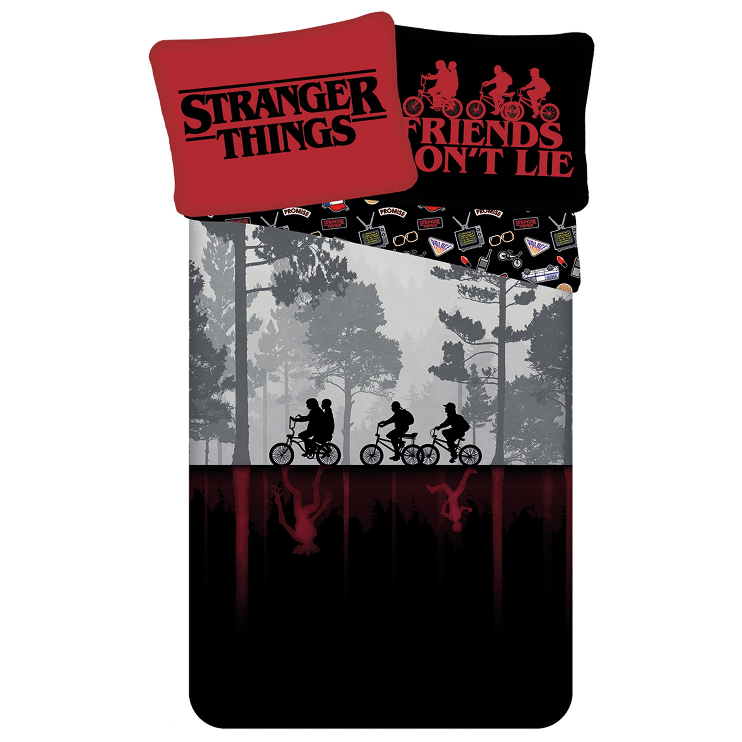 Stranger things Bettwäsche Stranger Things Kinder-Bettwäsche 140×200/70×90, 100% Baumwolle