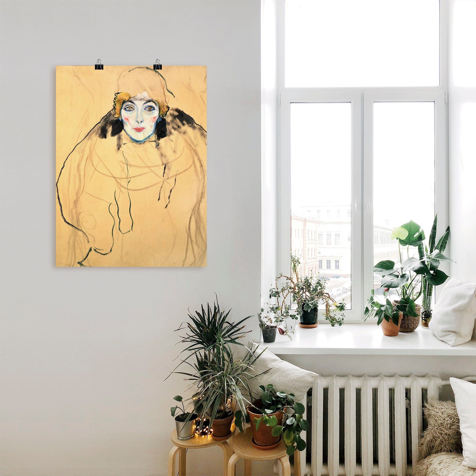 versch. Größen en Leinwandbild, (1 Frau als Damenbildnis in Wandbild Wandaufkleber Poster oder St), Artland (Frauenkopf), face