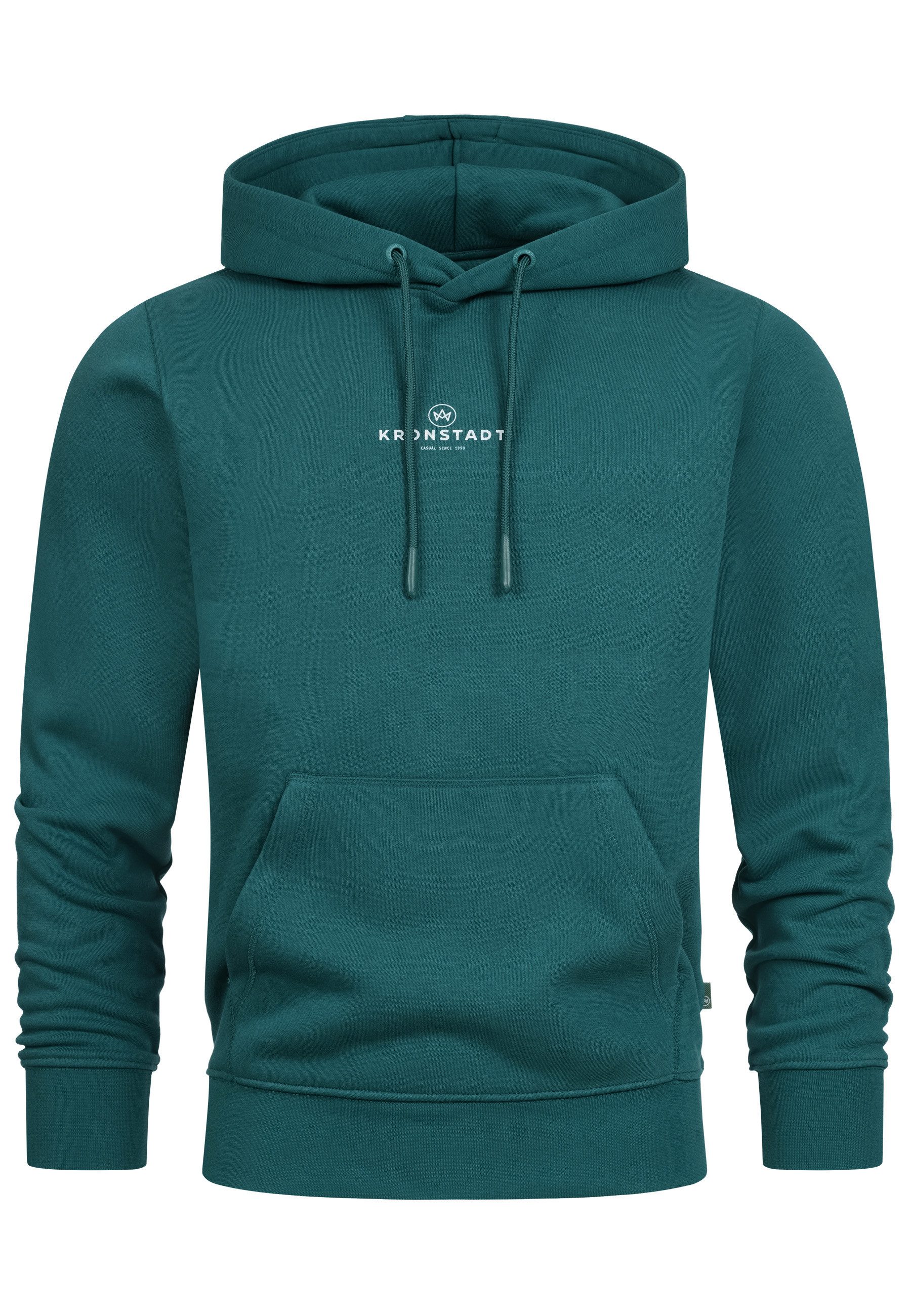 Kronstadt Hoodie Herren KSLars Printhoodie Herrenpullover Kapuze (Sweatshirt) Hoodie mit dezentem Logoprint auf der Brust