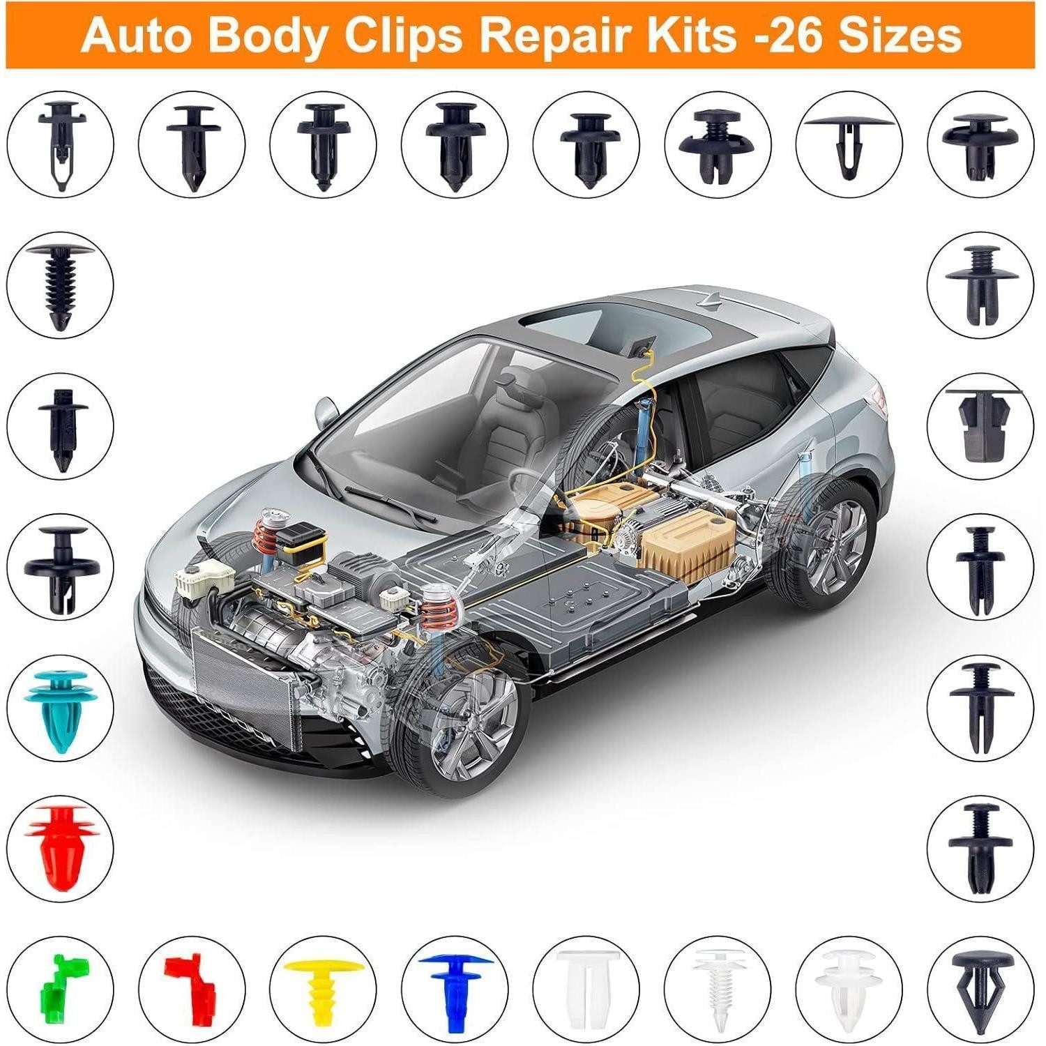 LuxusKollektion Leisten-Befestigungsclips Befestigungsclips Auto Universal Türverkleidung Stoßstange 925PCS