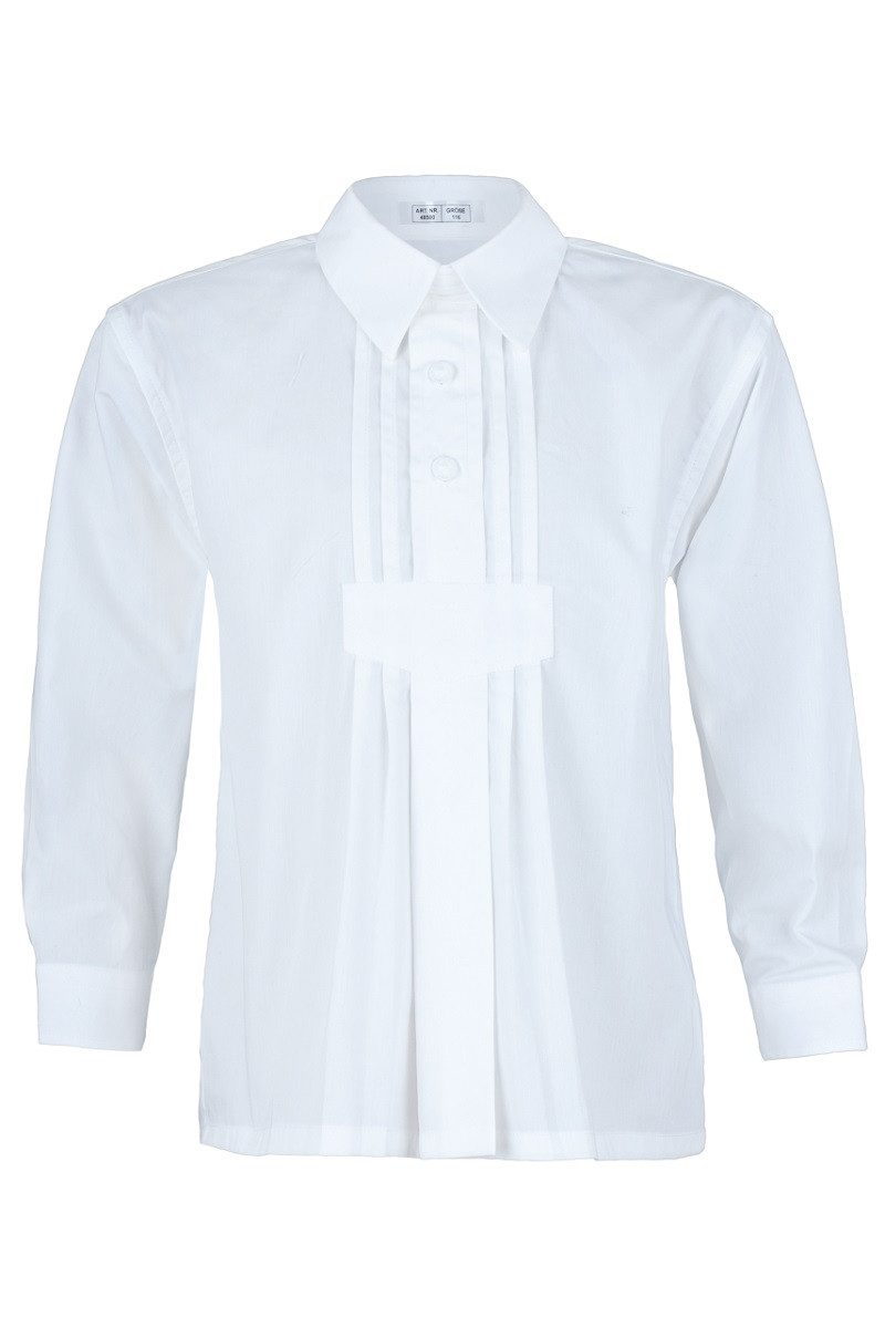 Isar-Trachten Trachtenhemd Trachtenhemd Kind - DENNY - weiß