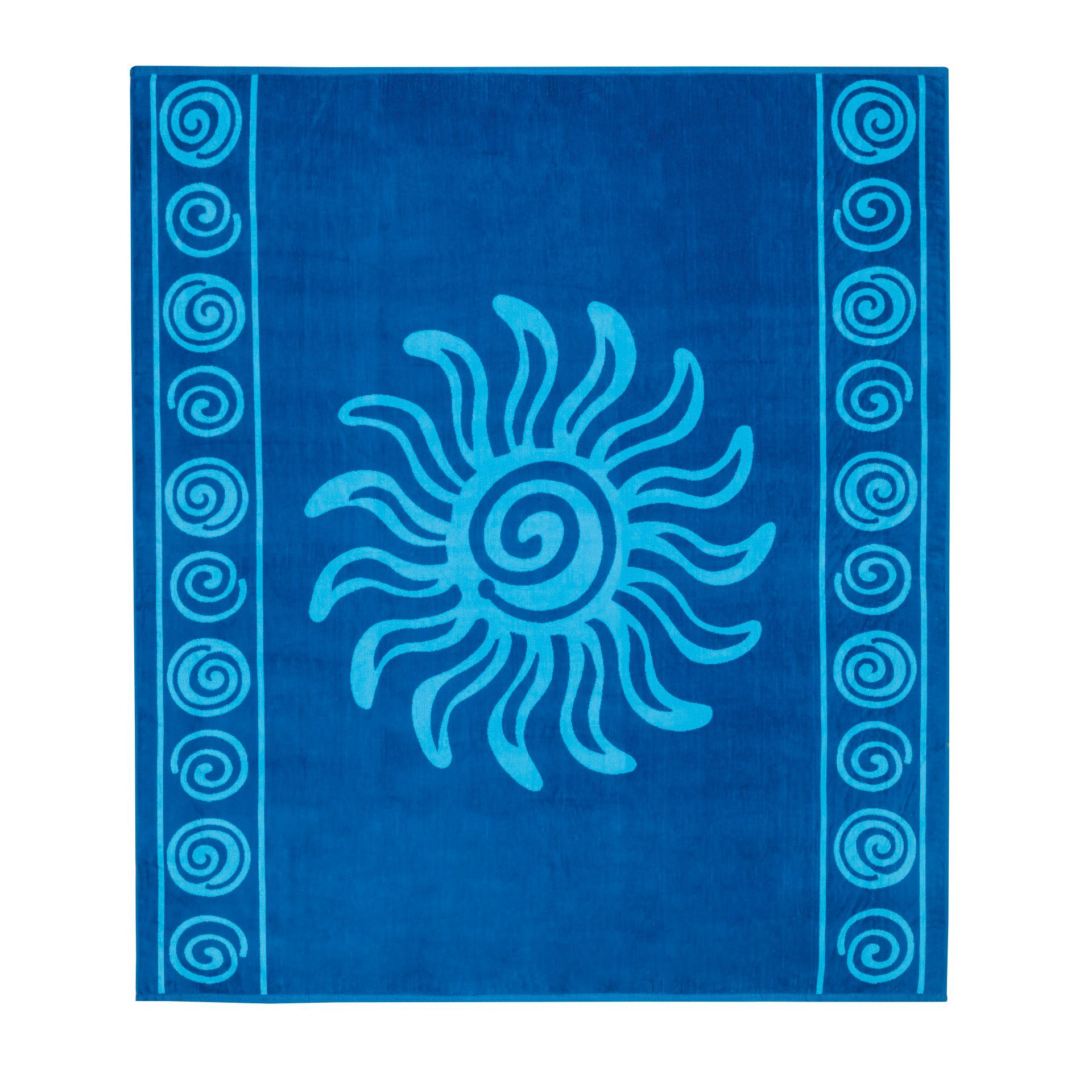 Delindo Lifestyle Strandtuch Tropical SUN, Velours (1-St), Jacquard-gewebtes Motiv XXL