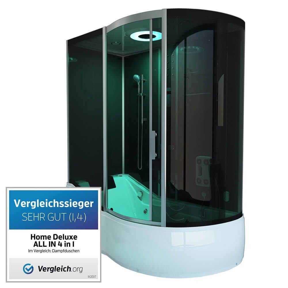HOME DELUXE Dampfdusche Dampfdusche ALLIN 4IN1 - Schwarz Rechts, BxT: 170x9 günstig online kaufen