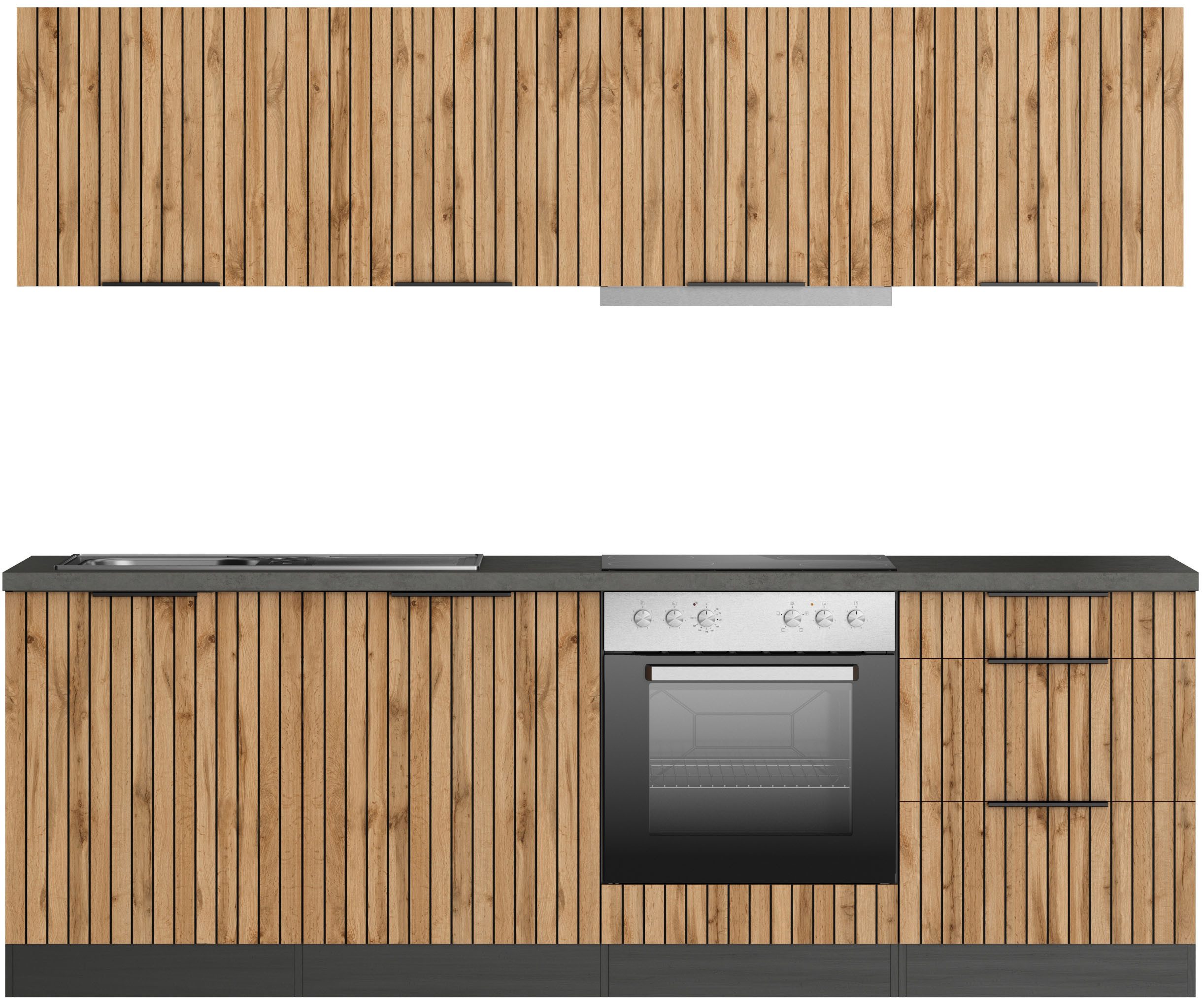 KOCHSTATION Küchenzeile KS-Lagos, Breite 240 cm,wahlweise günstig online kaufen