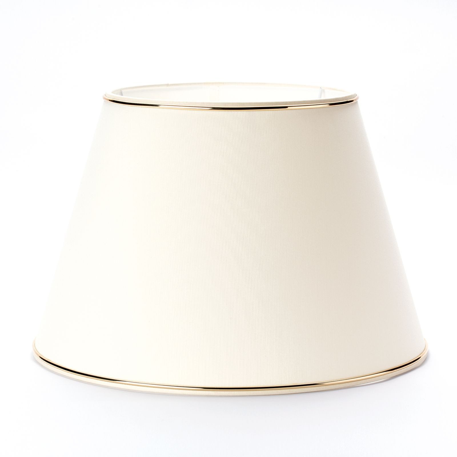 Orion Leuchten Lampenschirm Lampenschirm Creme Stoff Goldkante Ø 32 cm E27 Ersatzschirm