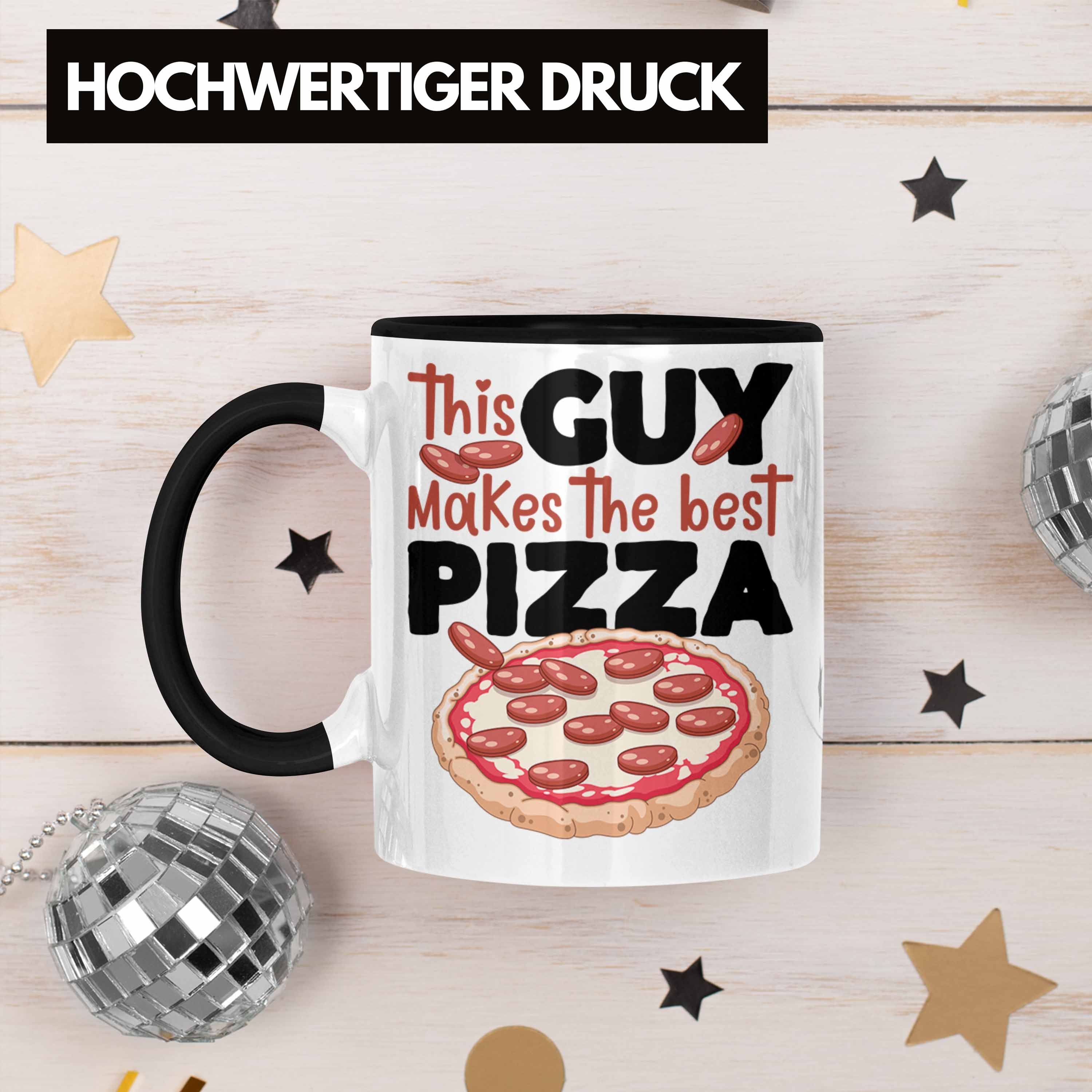 Tasse Spruch Geschenk Pizza Lustiger Geschenkidee Schwarz Trendation Pizzabäcker Tasse Beste