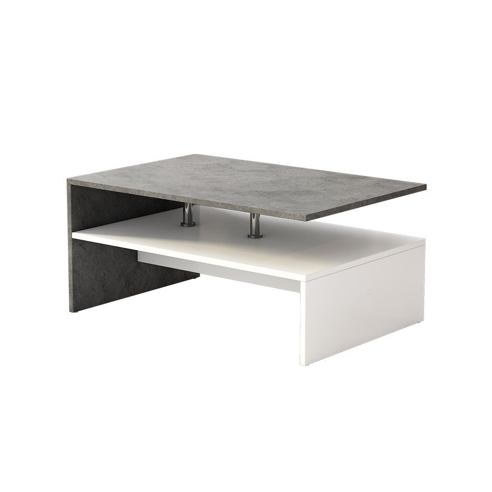 Vicco Couchtisch Mike, Beton/Weiß, 90 x günstig online kaufen