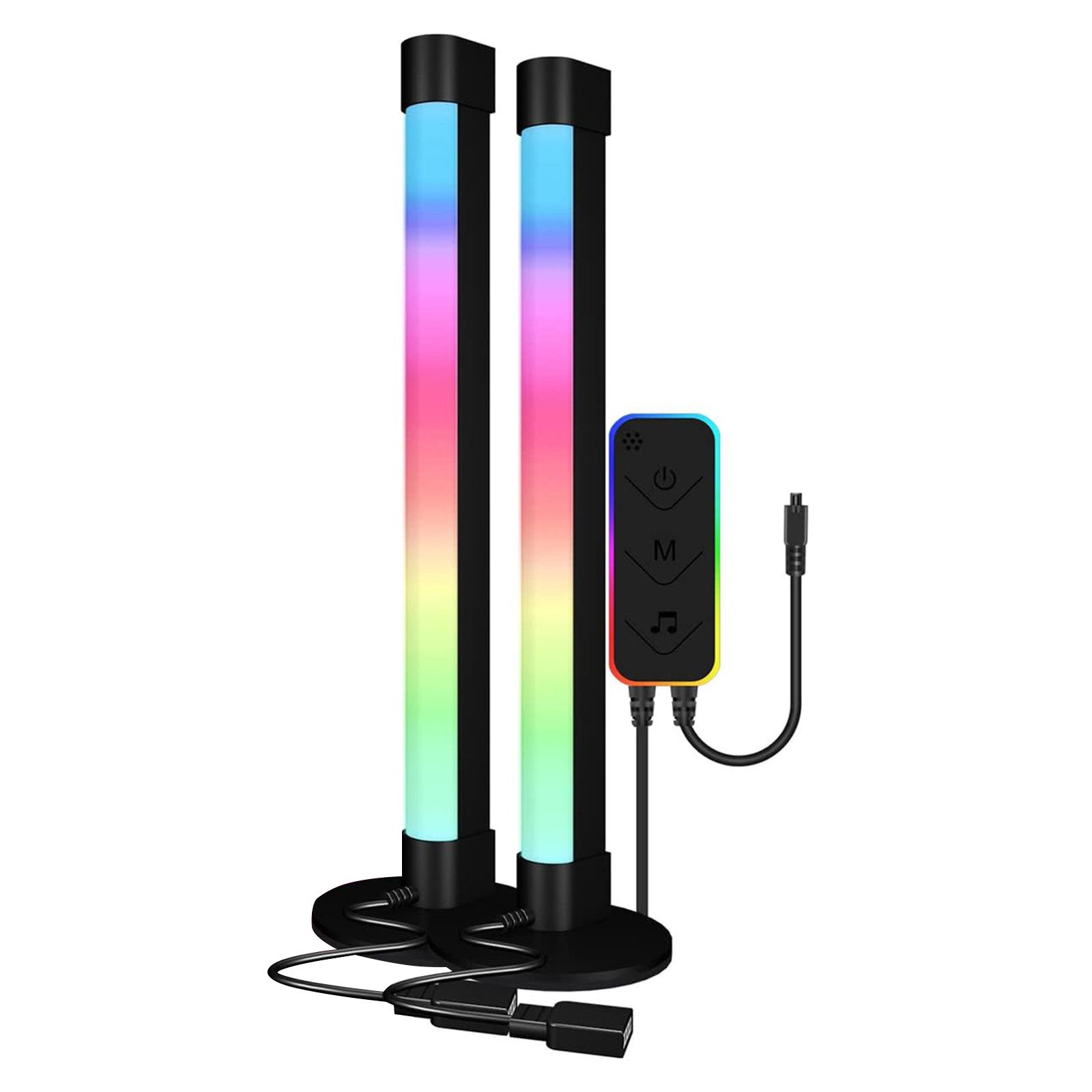 MODFU LED Stripe RGB LED Lightbar TV Hintergrundbeleuchtung Gaming Ambient Lampe APP, Ambientelampe Musik Sync Fernbedienung Gaming Deko PC Deko ohne Akku