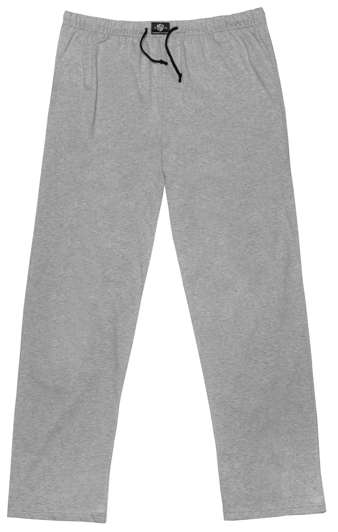 hautsympatisch, Jerseyhose Passform, 1919 strapazierfähig pflegeleicht, 77112873-graumeliert Optimale HAASIS Bodywear (1-tlg) Pyjamahose Herren