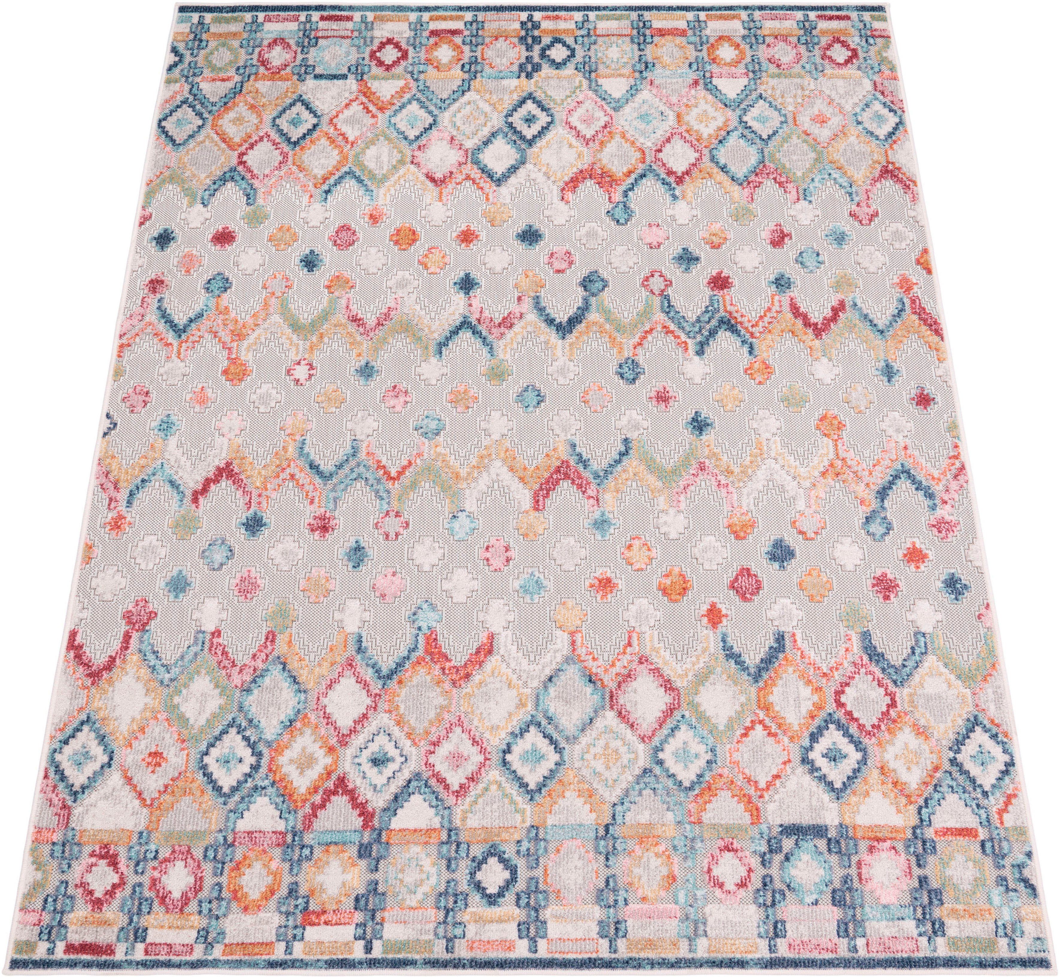 Paco Home Teppich Fusion 764, rechteckig, Höhe: 10 mm, Kurzflor, Rauten Mus günstig online kaufen