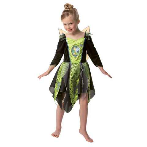 Rubie´s Kostüm Disney's Tinkerbell Halloween Karneval Kostüm, Halloween geht auch als Fee: giftgrün-schwarzes Fransenkleid der Disn