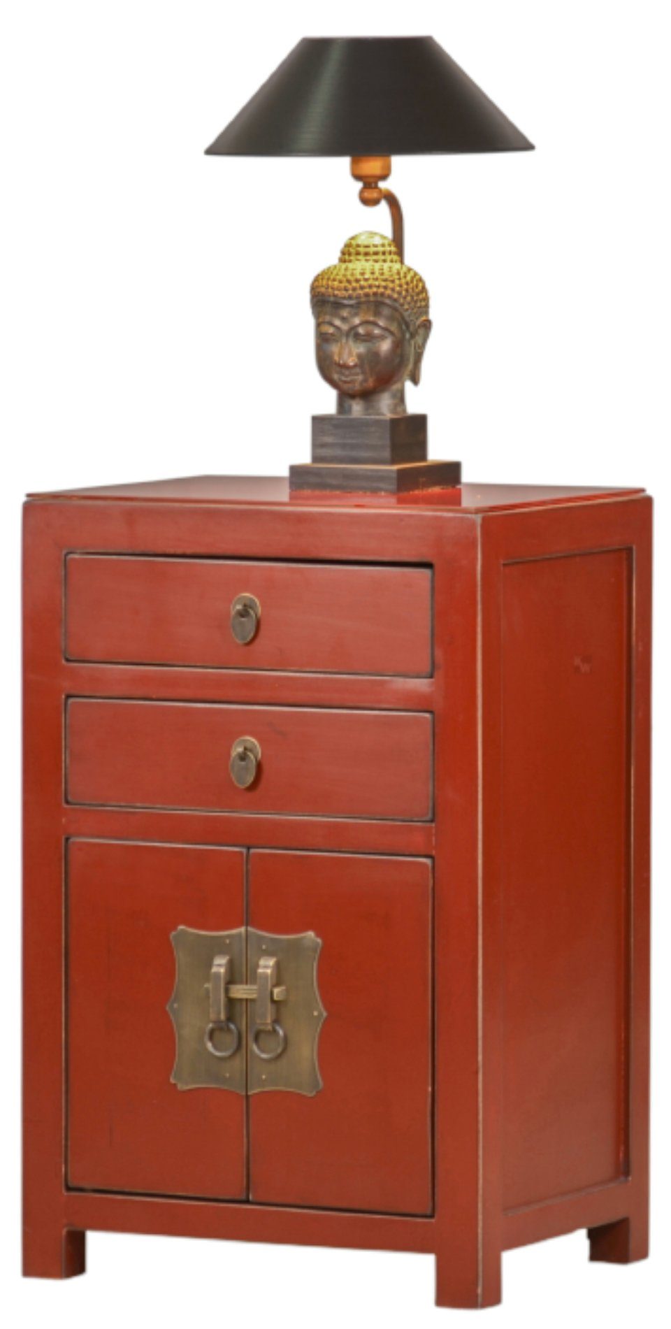 Kommode Minikommode Zhejiang Asia rot, Nachttisch, Schubladenschrank