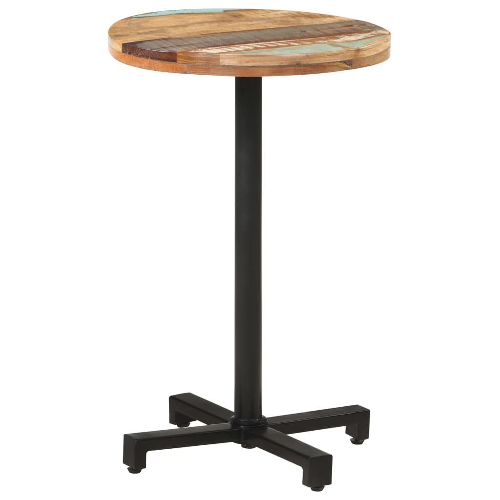 vidaXL Esstisch Bistrotisch Rund Ø50x75 cm Altholz Massiv (1-St)