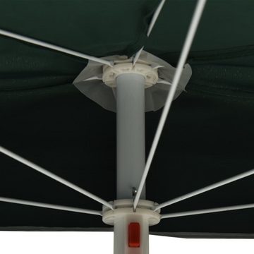 vidaXL Balkonsichtschutz Halb-Sonnenschirm mit Mast 180x90 cm Grün