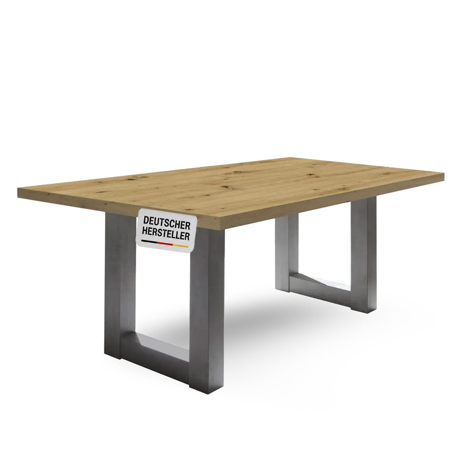 Storado Esstisch Big System U 140–210×90cm, Esszimmertisch, Ausziehbar von 140 auf 190cm mit Synchronauszug und X-Gestell