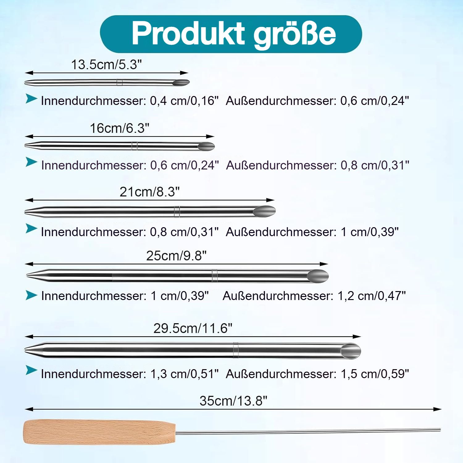JOYOLEDER Werkzeugeinsatz Seil-Spleißwerkzeug-Set,7-Teilig,Mit Aufbewahrungsbeutel, (Enthalten 1/2" 1/4" 5/16" 3/8" 7/16" Zum Verbinden, Seilspleiß-Set Wird Zur Seilreparatur Verwendet)