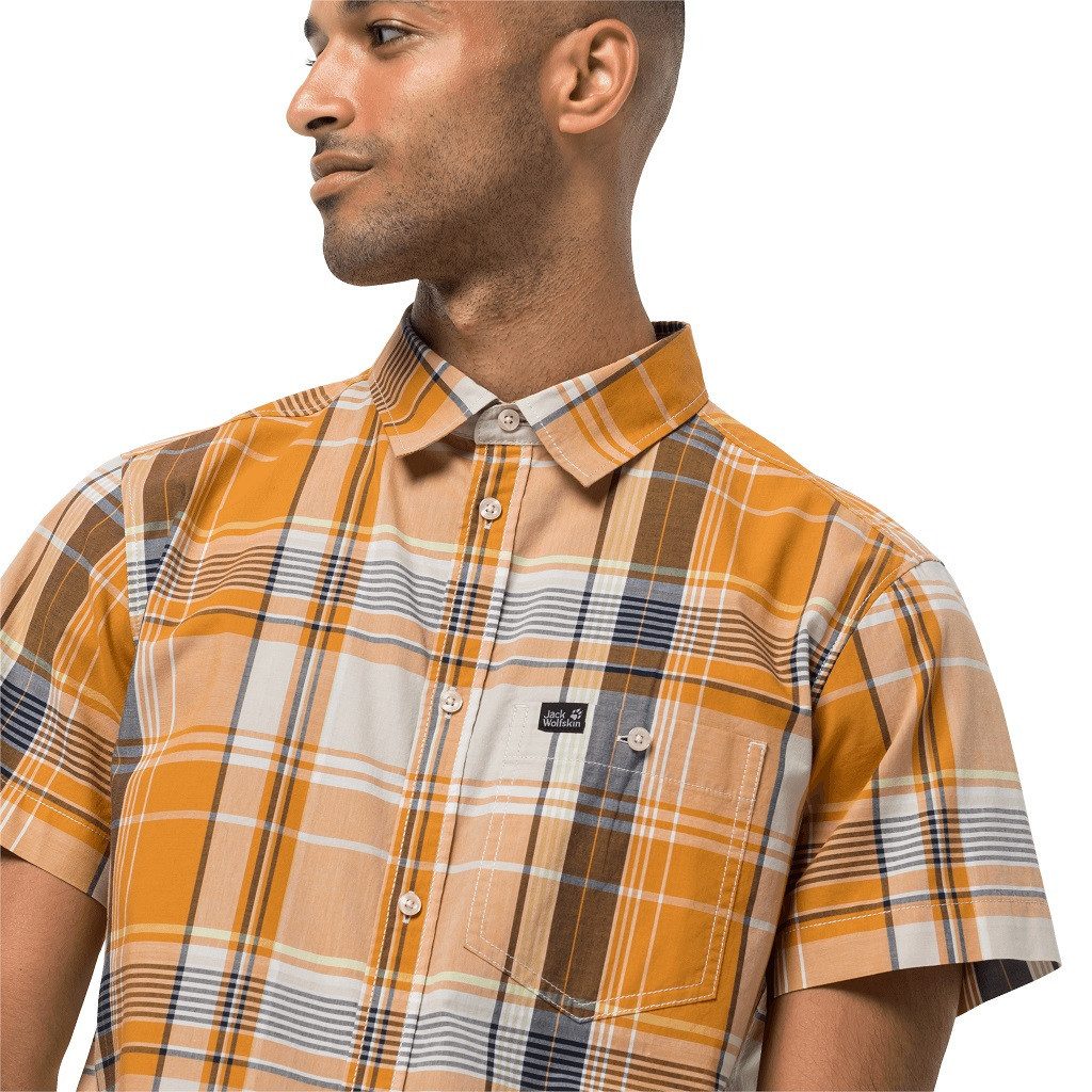 Jack Wolfskin Outdoorhemd Freizeit- und Reisehemd kurzarm Little Lake orange Herren