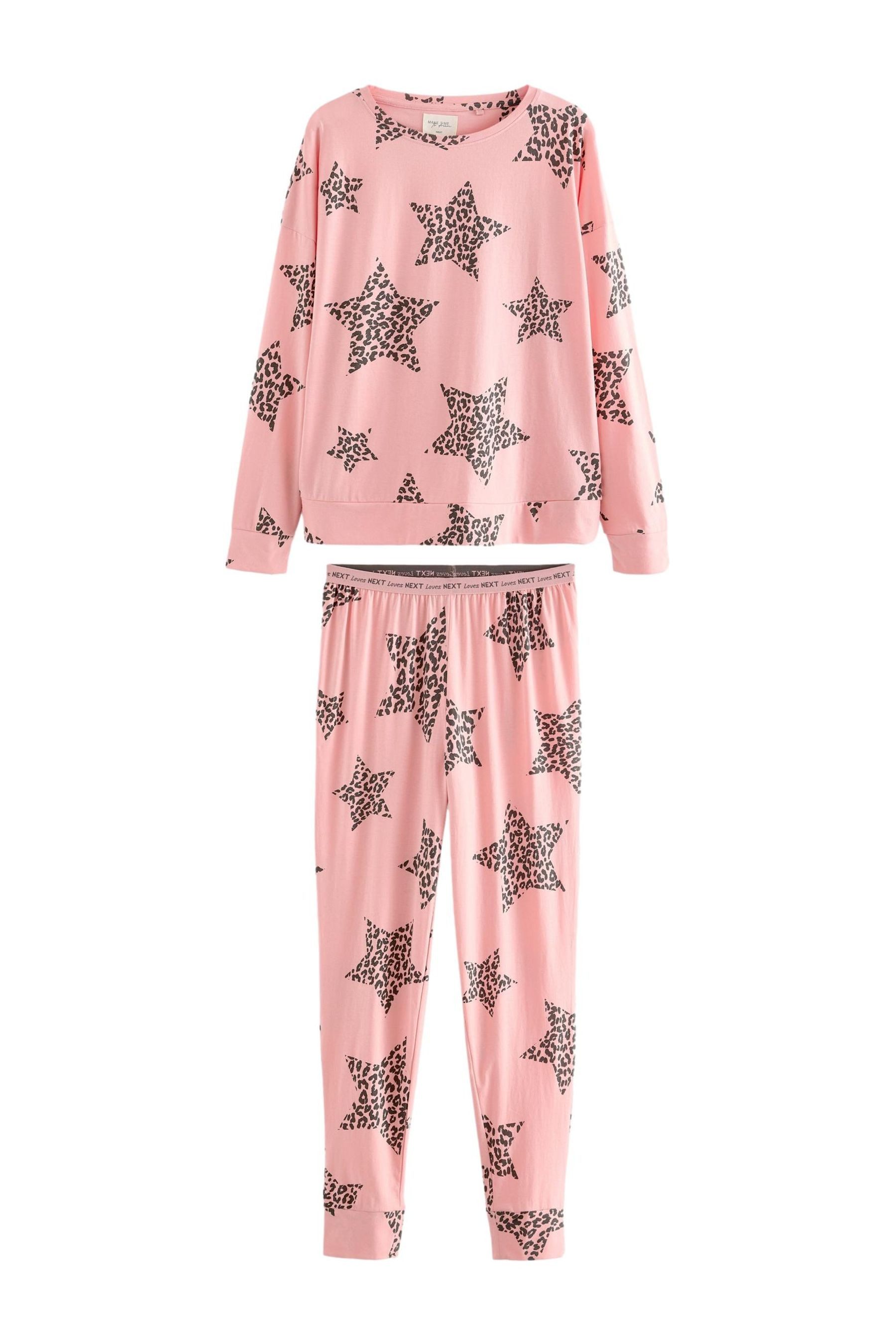 Next Pyjama Gemusterter langärmeliger Pyjama (2 günstig online kaufen