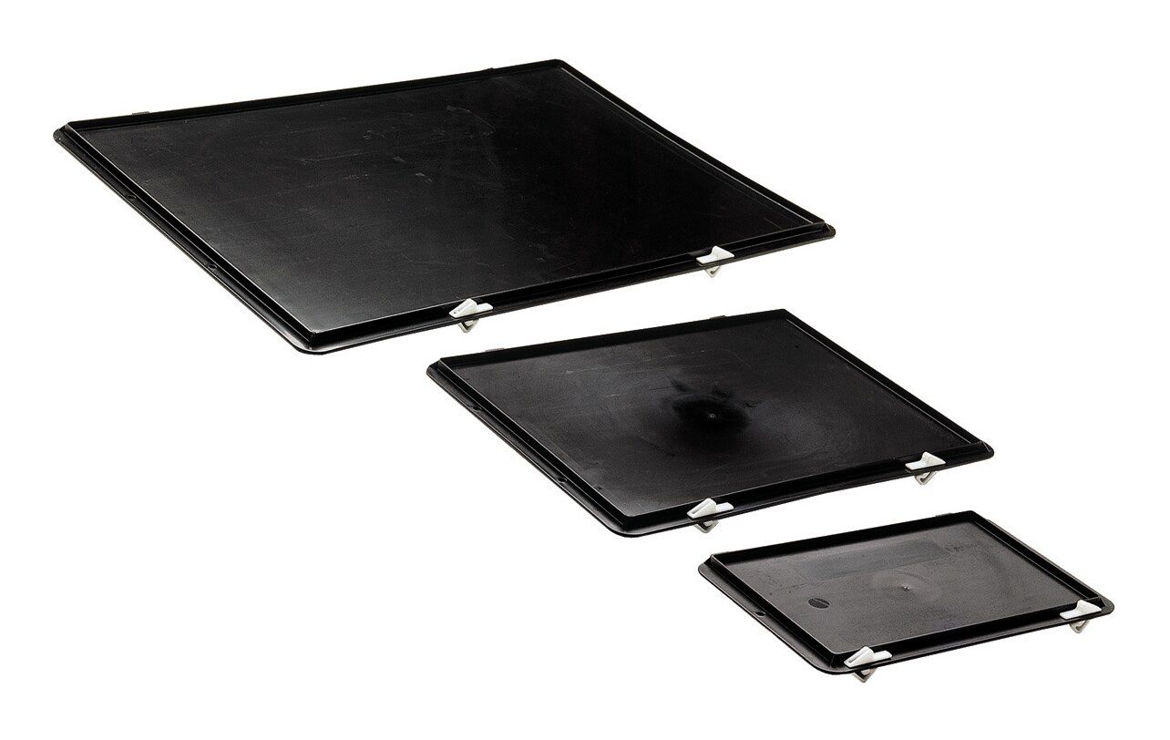 LA KA PE Stapelbox, Verschlussdeckel schwarz für Kastenmaß 200 x 150 mm