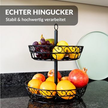 PFCTART Etagere Obst Etagere 28 cm dekorativer Obstkorb, (Obstschale für mehr Platz auf der Arbeitsplatte), Etageren mit Obstschalen