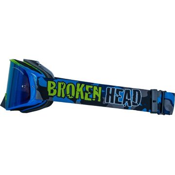 Broken Head Motorradbrille MX-Regulator Blau, Größe verstellbar