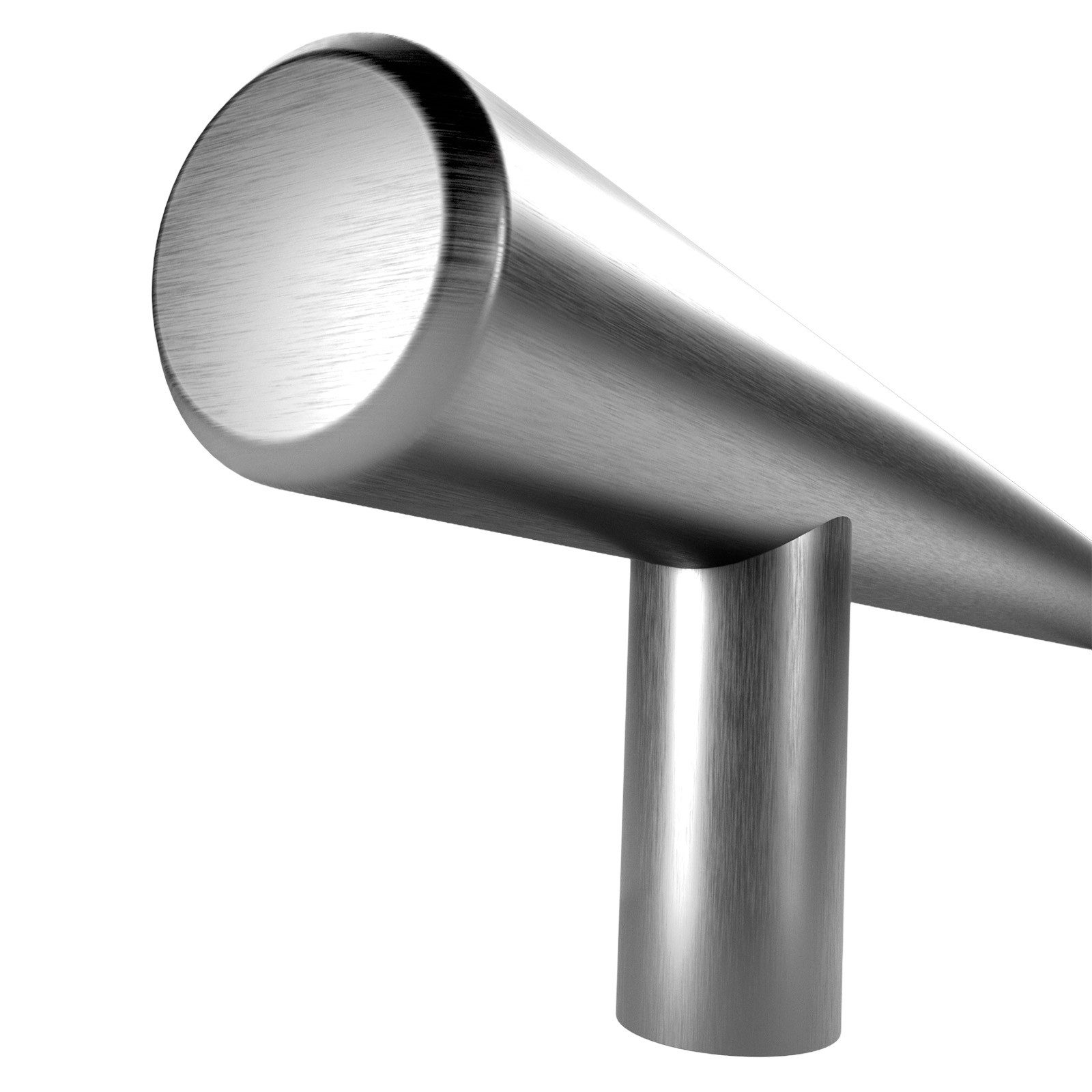 SO-TECH® Möbelgriff Stangengriff G10, echt Edelstahlrohr, Durchmesser 10 mm, Bohrlochabstand (BA) 64 mm - inkl. Schrauben