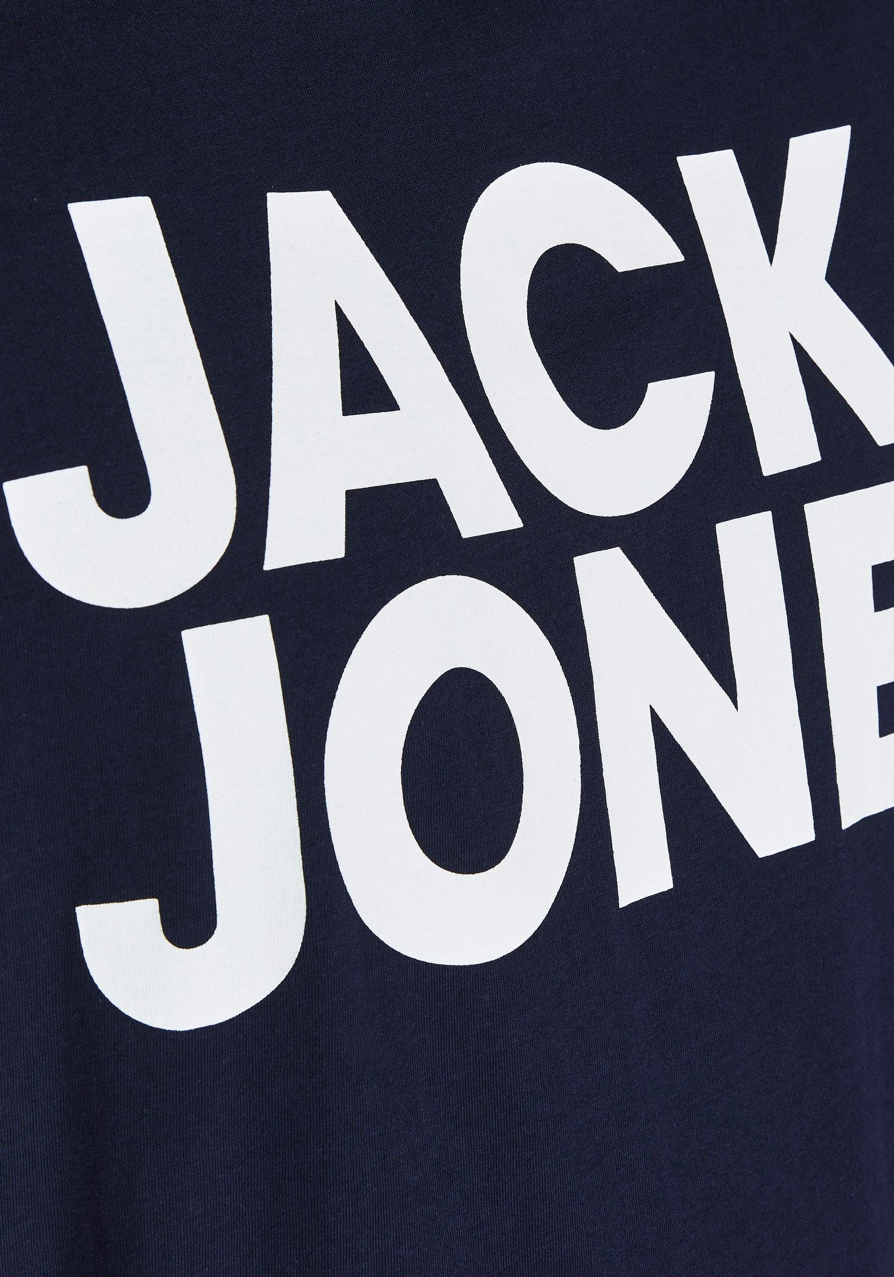 Rundhalsshirt LOGO Jack Jones navy PlusSize CORP TEE &